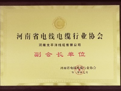 熱烈祝賀河南太平洋線纜成為河南省電線電纜行業(yè)協(xié)會(huì)副會(huì)長(zhǎng)單位！